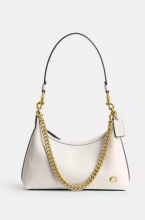 Juliet Shoulder Bag 25 in brass/chalk, red & black